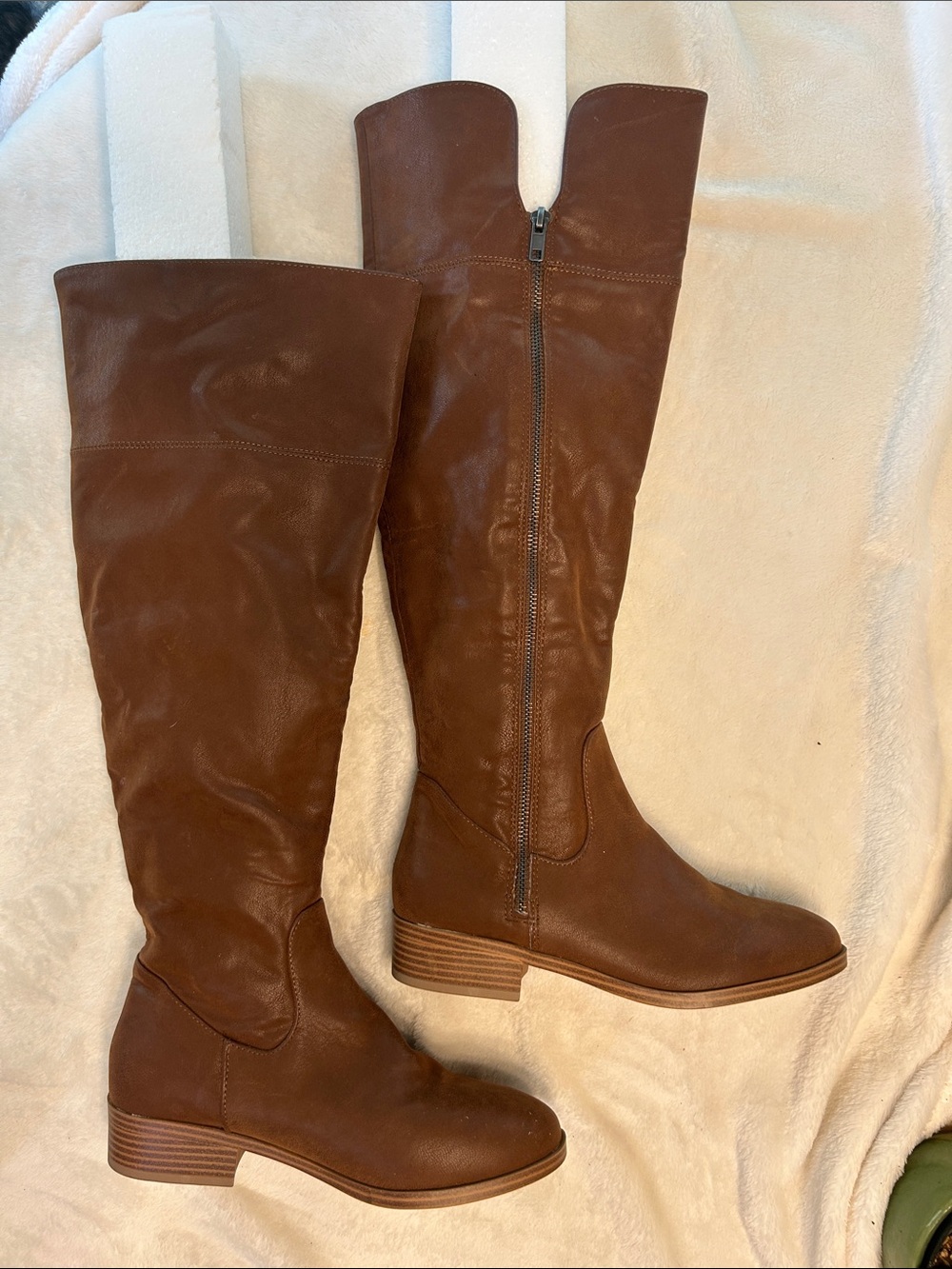 MIA Over-the-Knee Riding Boots in Chestnut Brown